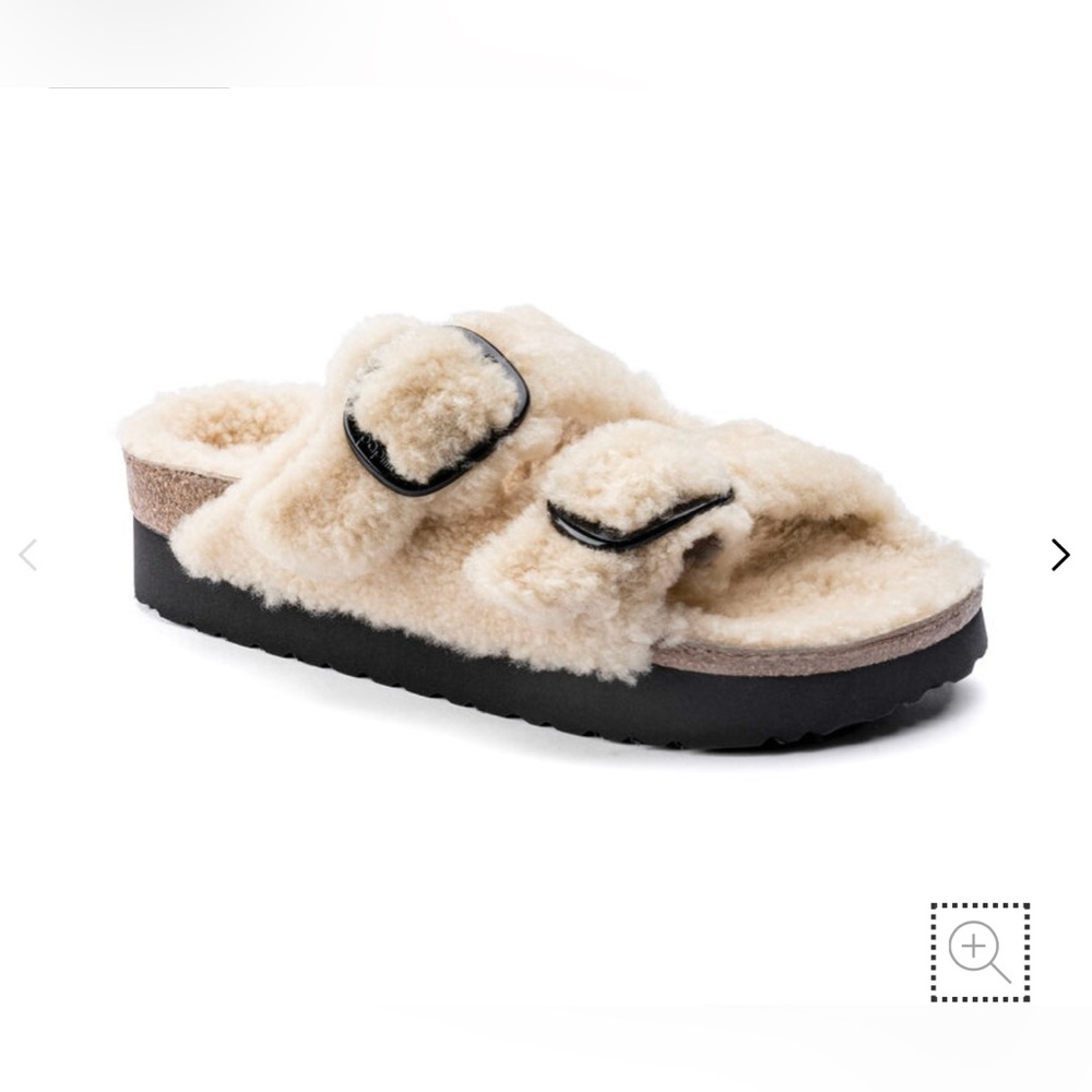 Arizona Big Buckle Shearling Birkenstocks